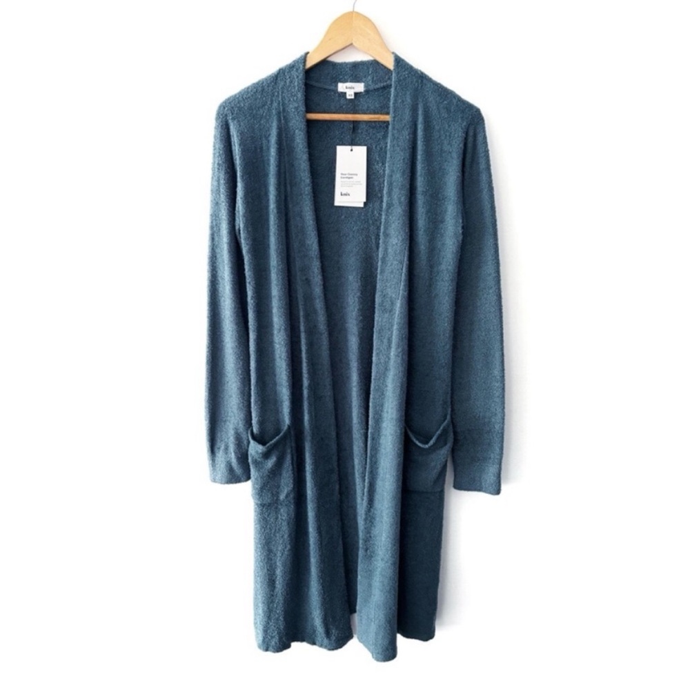 Knix Cozzzy Lounge Cardigan TealbBlue Size Medium